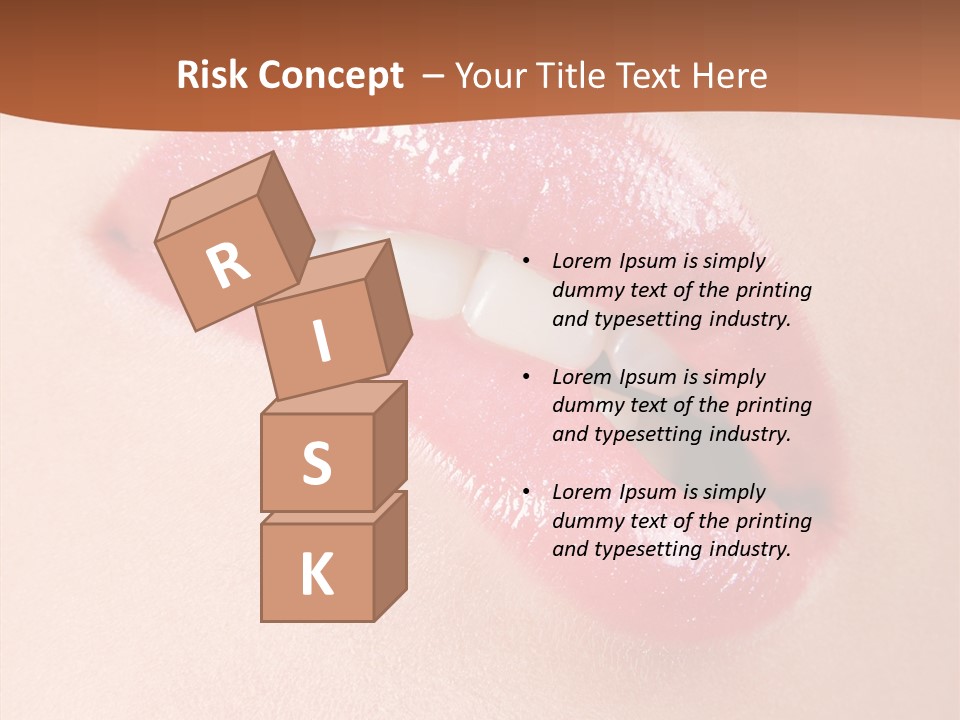 Girls Extreme Face PowerPoint Template