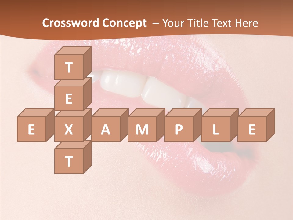 Girls Extreme Face PowerPoint Template