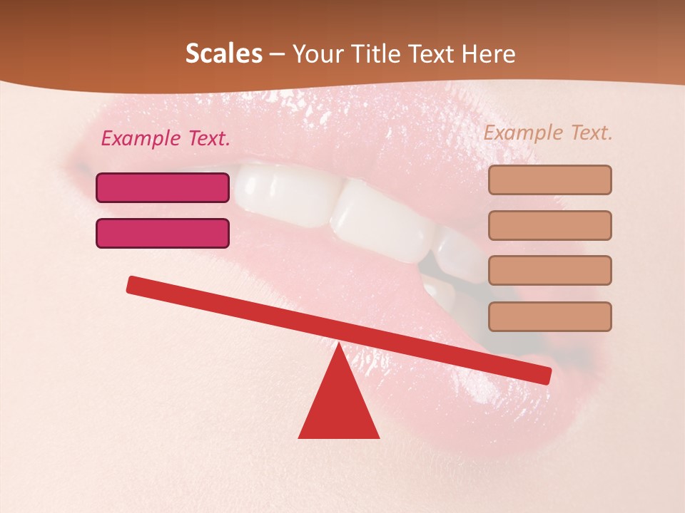 Girls Extreme Face PowerPoint Template