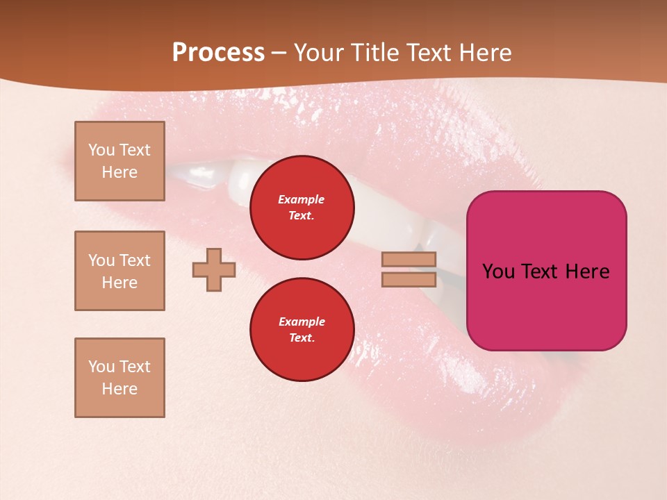 Girls Extreme Face PowerPoint Template