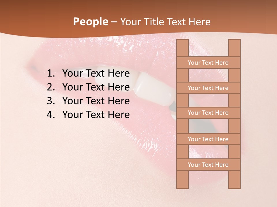 Girls Extreme Face PowerPoint Template