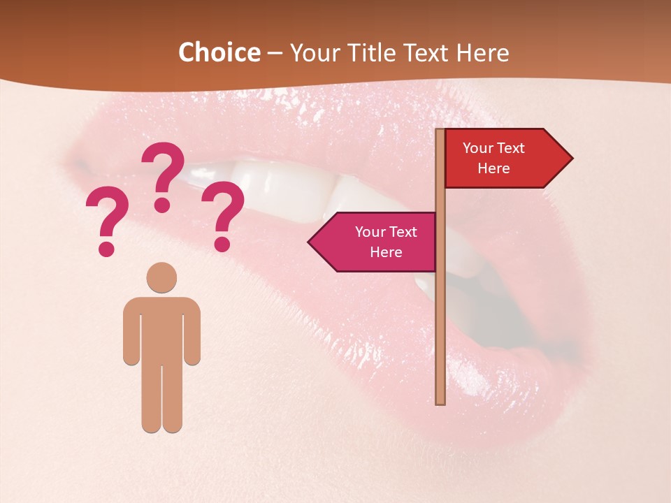 Girls Extreme Face PowerPoint Template