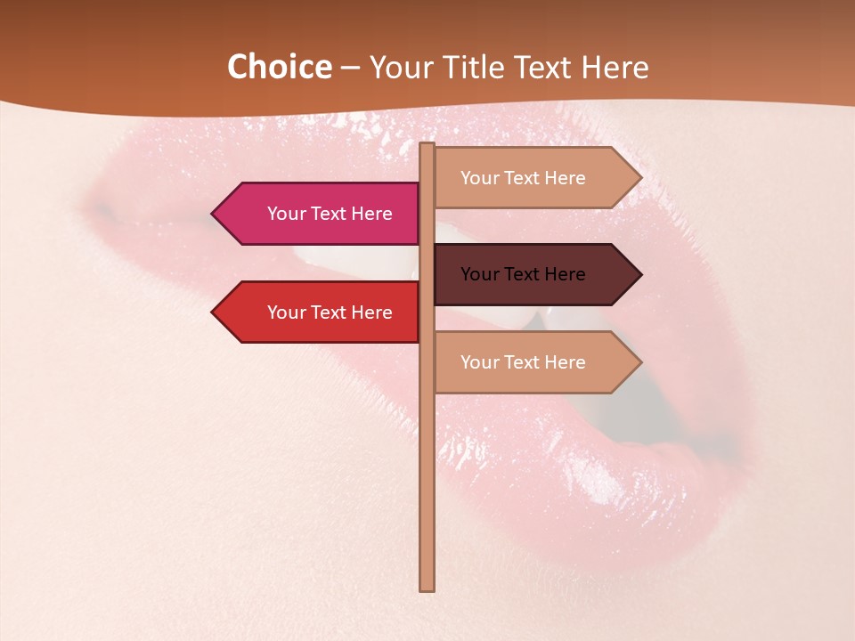 Girls Extreme Face PowerPoint Template