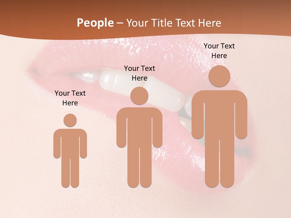 Girls Extreme Face PowerPoint Template