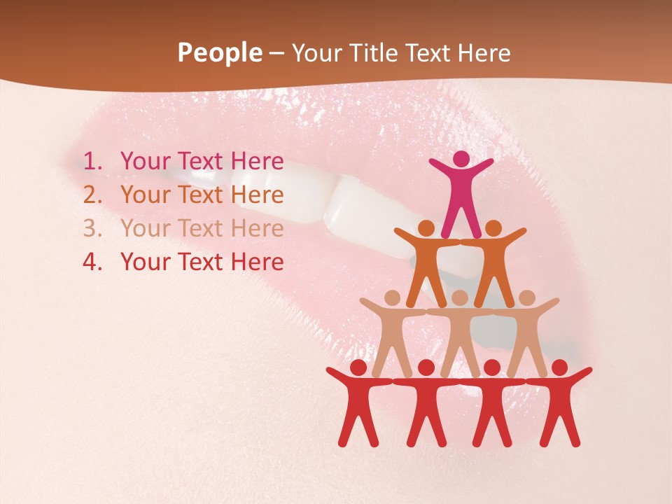 Girls Extreme Face PowerPoint Template