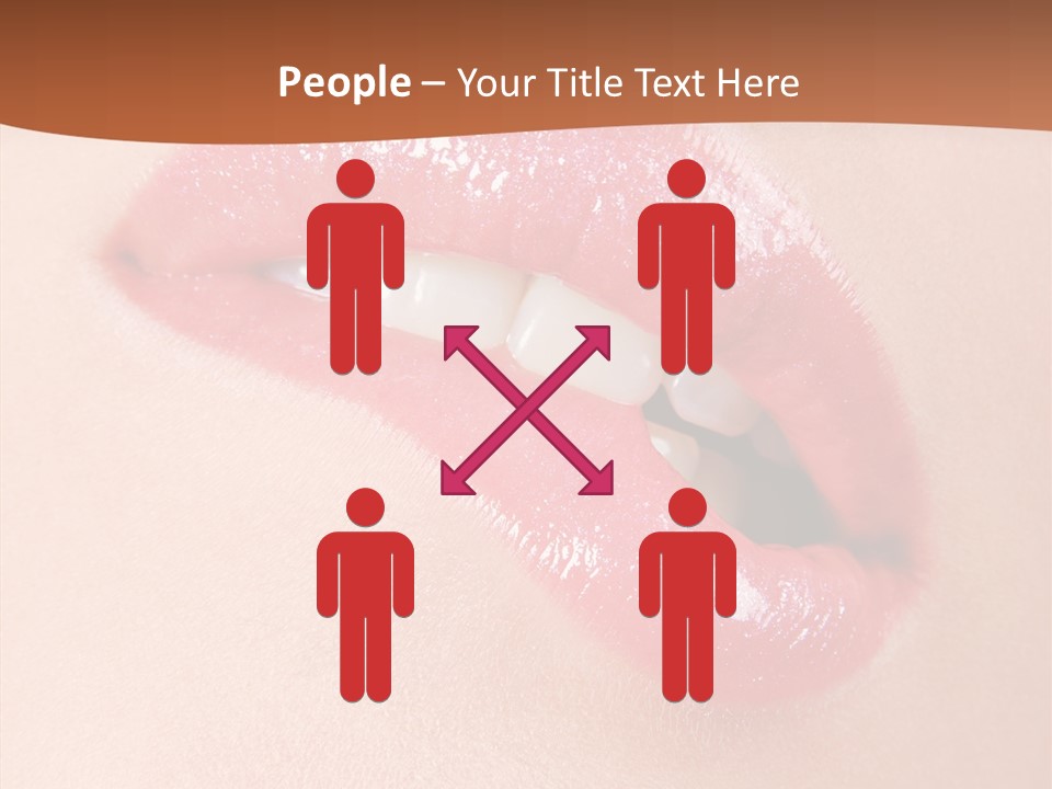 Girls Extreme Face PowerPoint Template