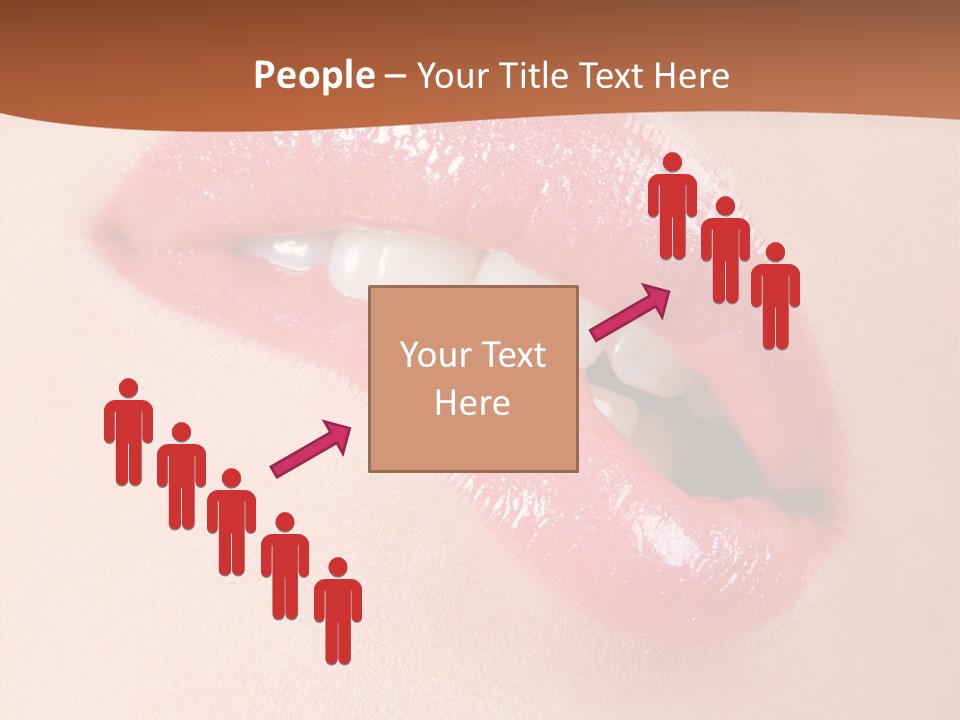 Girls Extreme Face PowerPoint Template