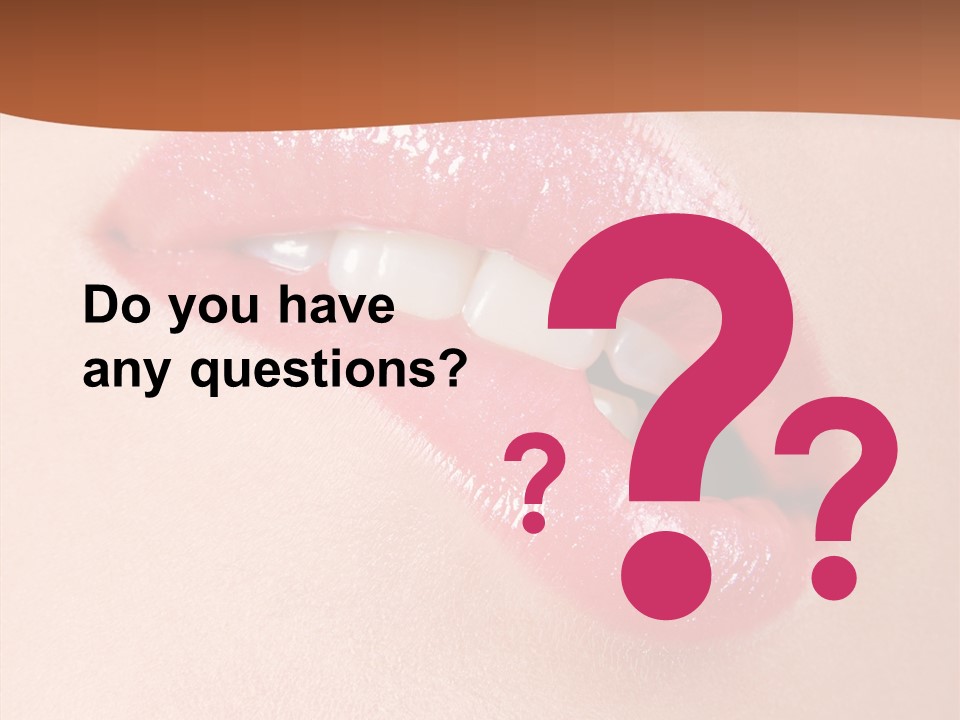 Girls Extreme Face PowerPoint Template