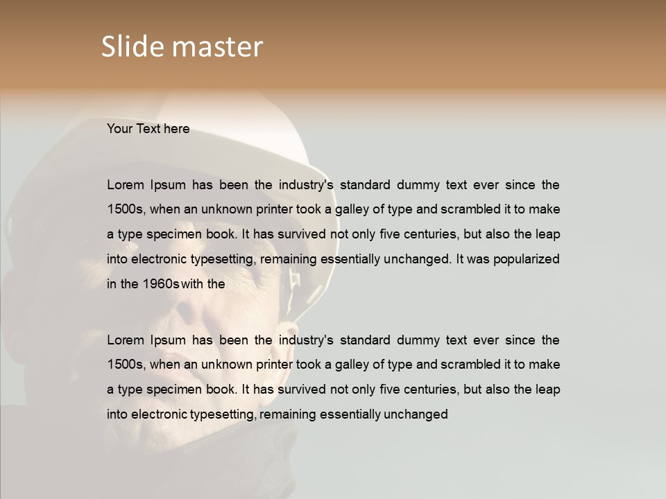 Hardhat Person Middle PowerPoint Template