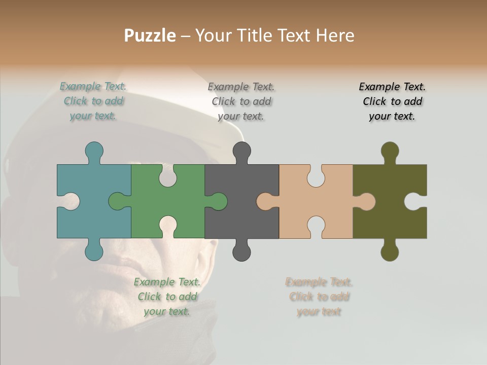 Hardhat Person Middle PowerPoint Template