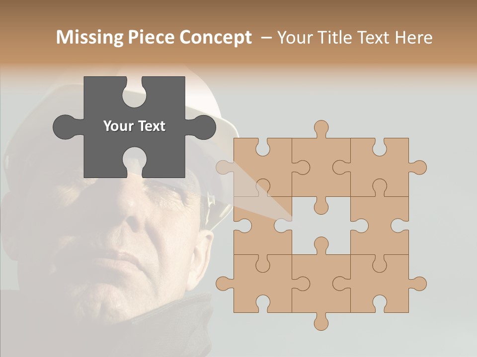 Hardhat Person Middle PowerPoint Template