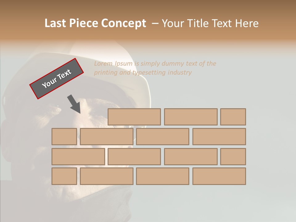 Hardhat Person Middle PowerPoint Template