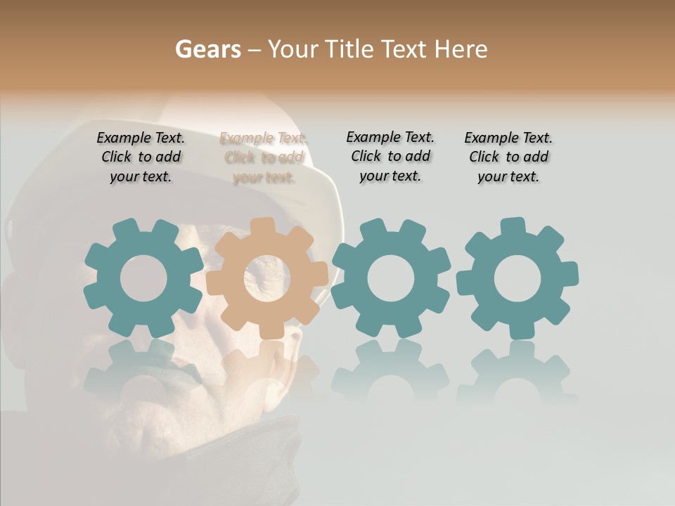 Hardhat Person Middle PowerPoint Template