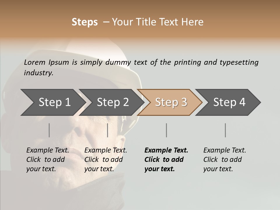 Hardhat Person Middle PowerPoint Template