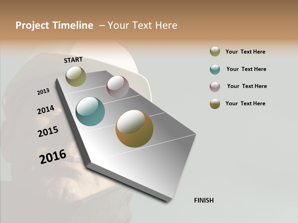 Hardhat Person Middle PowerPoint Template
