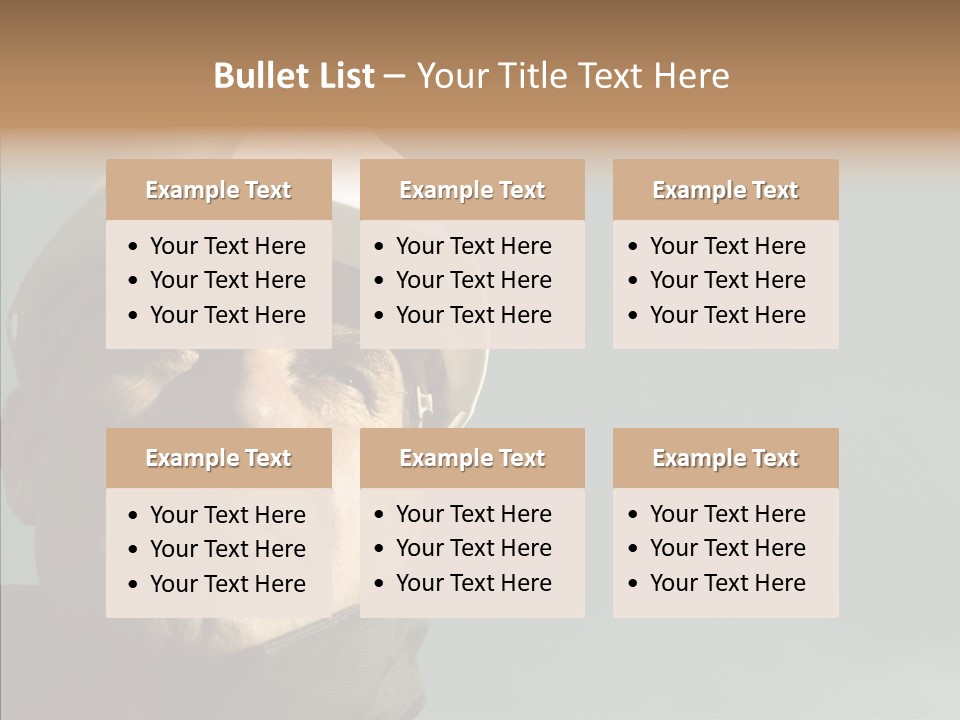 Hardhat Person Middle PowerPoint Template