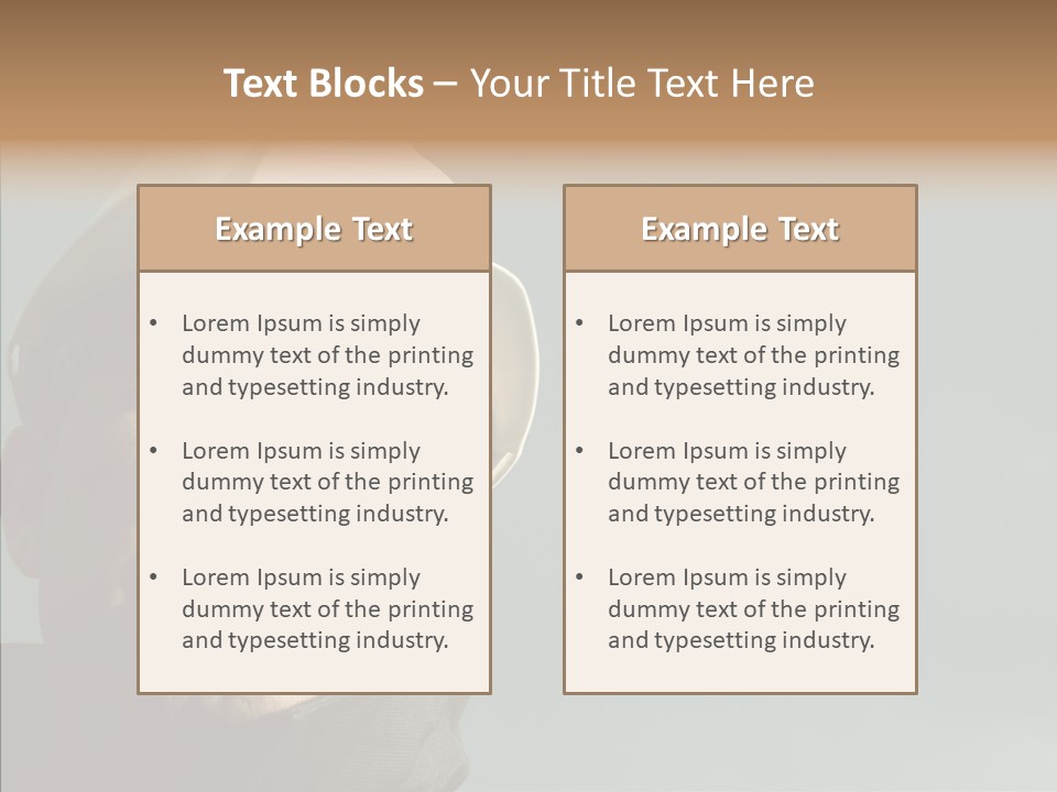Hardhat Person Middle PowerPoint Template