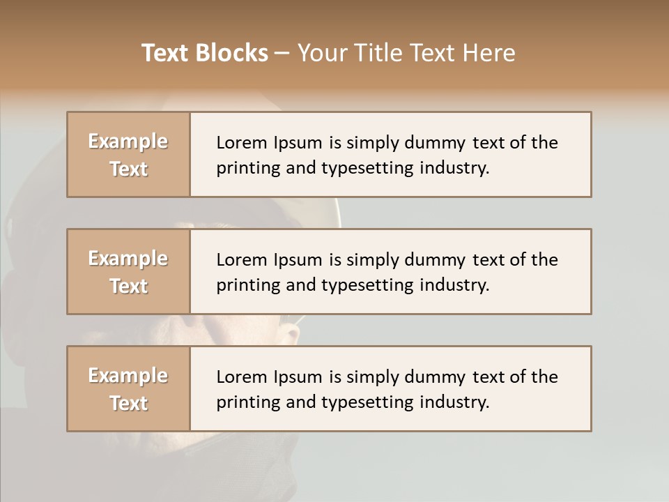 Hardhat Person Middle PowerPoint Template