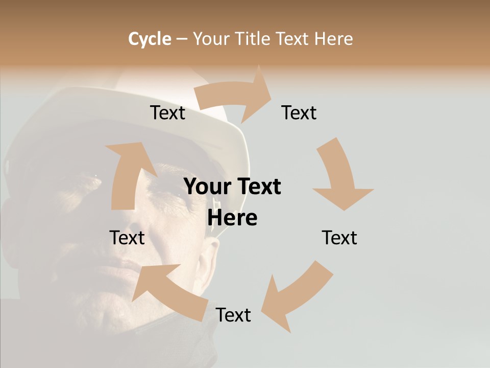 Hardhat Person Middle PowerPoint Template
