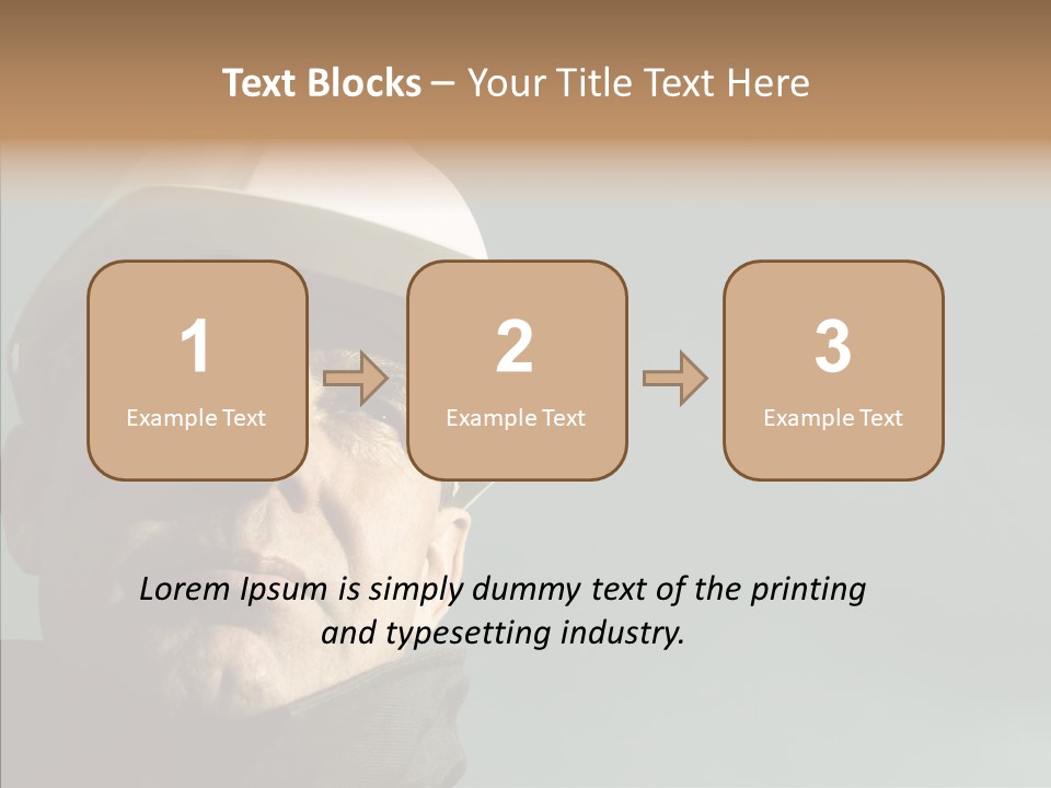 Hardhat Person Middle PowerPoint Template