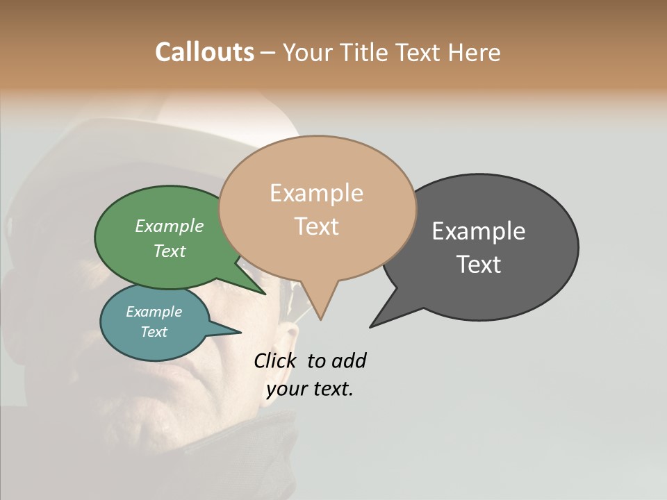 Hardhat Person Middle PowerPoint Template