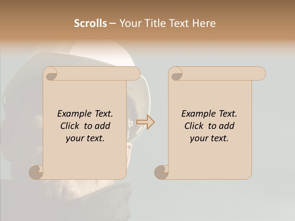 Hardhat Person Middle PowerPoint Template