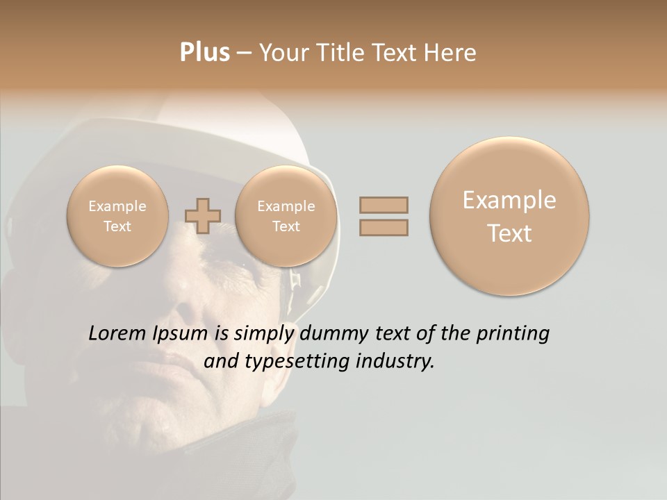 Hardhat Person Middle PowerPoint Template