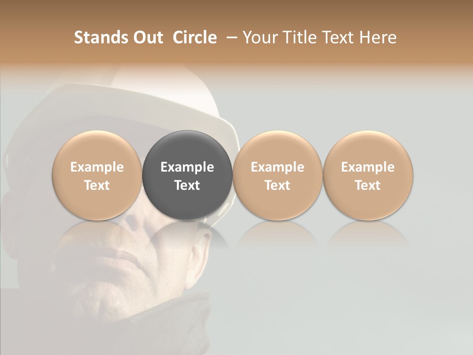 Hardhat Person Middle PowerPoint Template