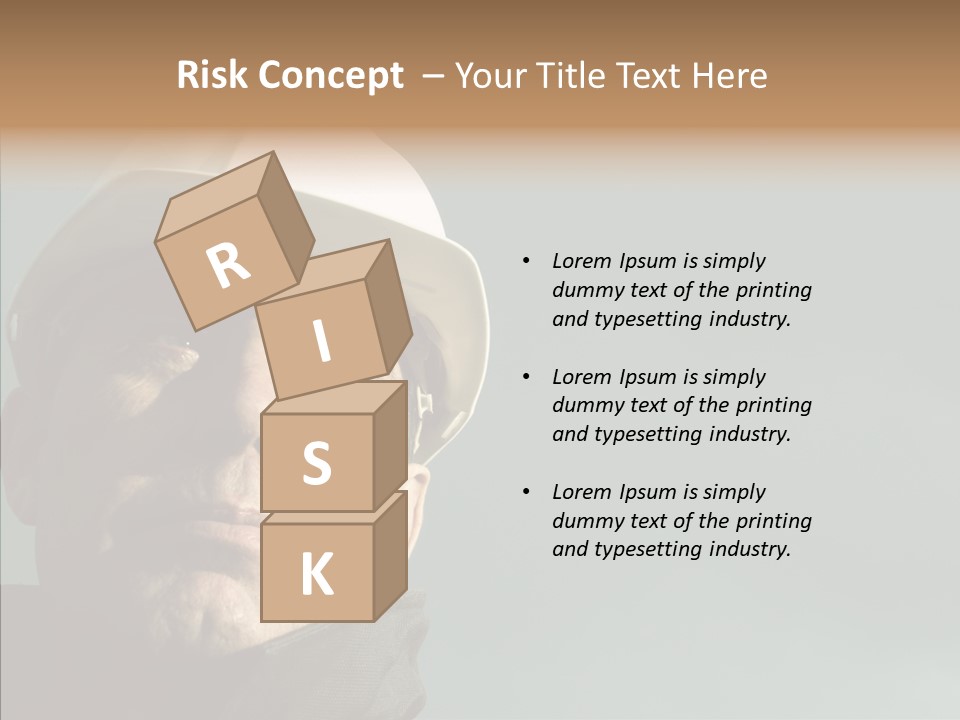 Hardhat Person Middle PowerPoint Template