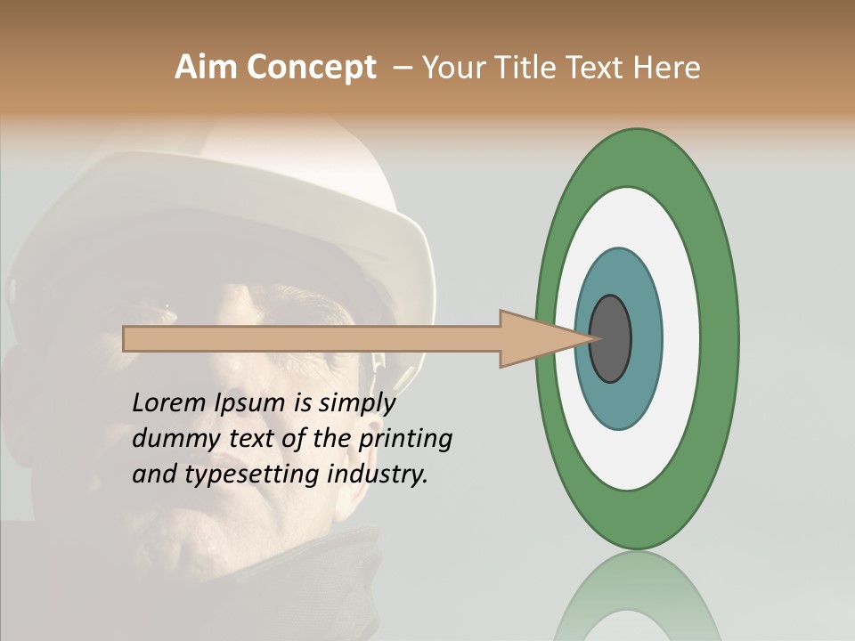 Hardhat Person Middle PowerPoint Template