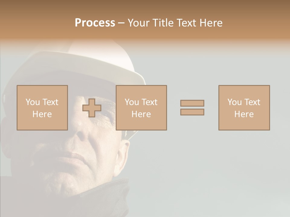 Hardhat Person Middle PowerPoint Template
