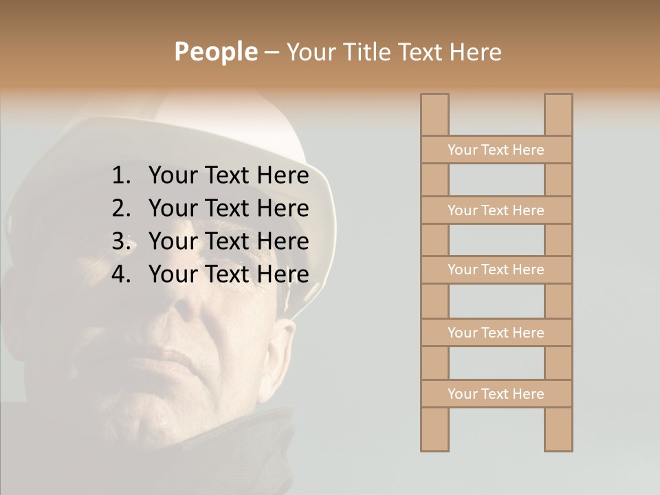 Hardhat Person Middle PowerPoint Template