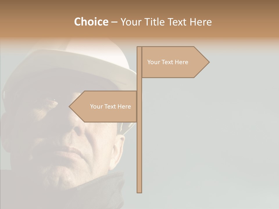 Hardhat Person Middle PowerPoint Template