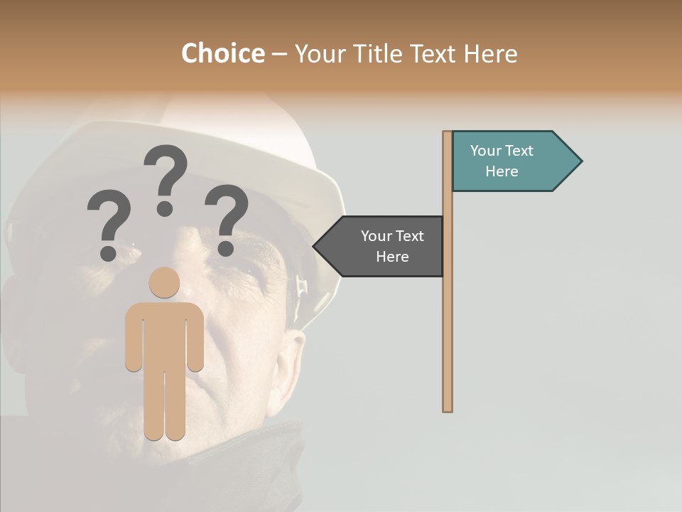 Hardhat Person Middle PowerPoint Template