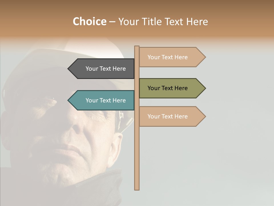 Hardhat Person Middle PowerPoint Template