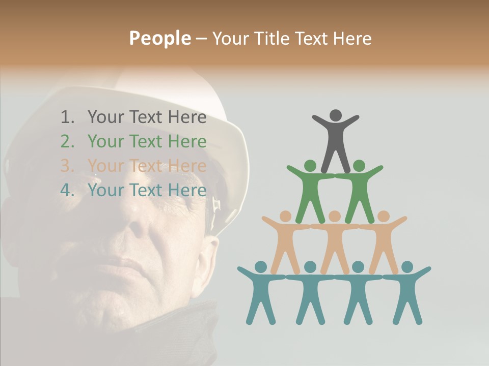 Hardhat Person Middle PowerPoint Template