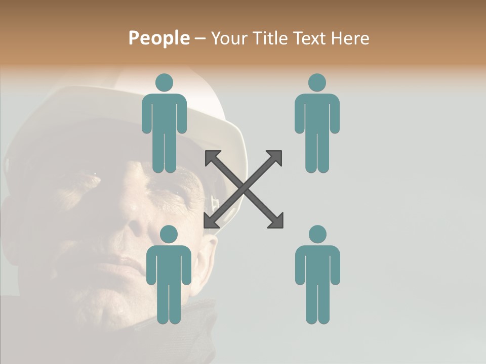Hardhat Person Middle PowerPoint Template