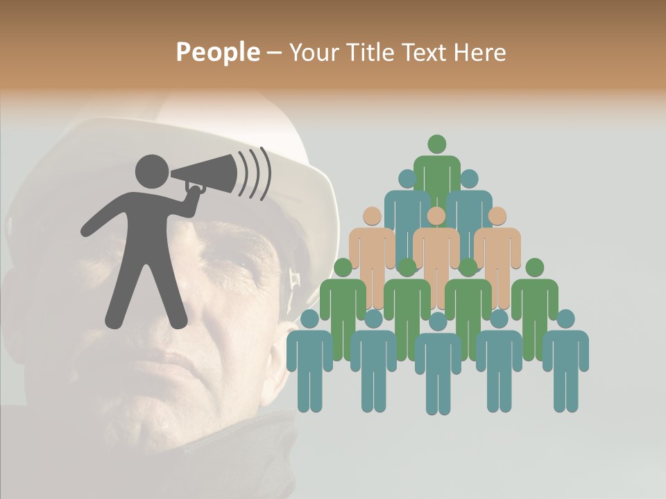 Hardhat Person Middle PowerPoint Template
