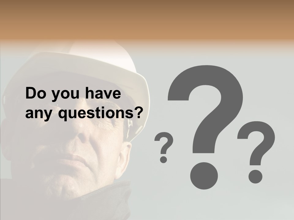 Hardhat Person Middle PowerPoint Template