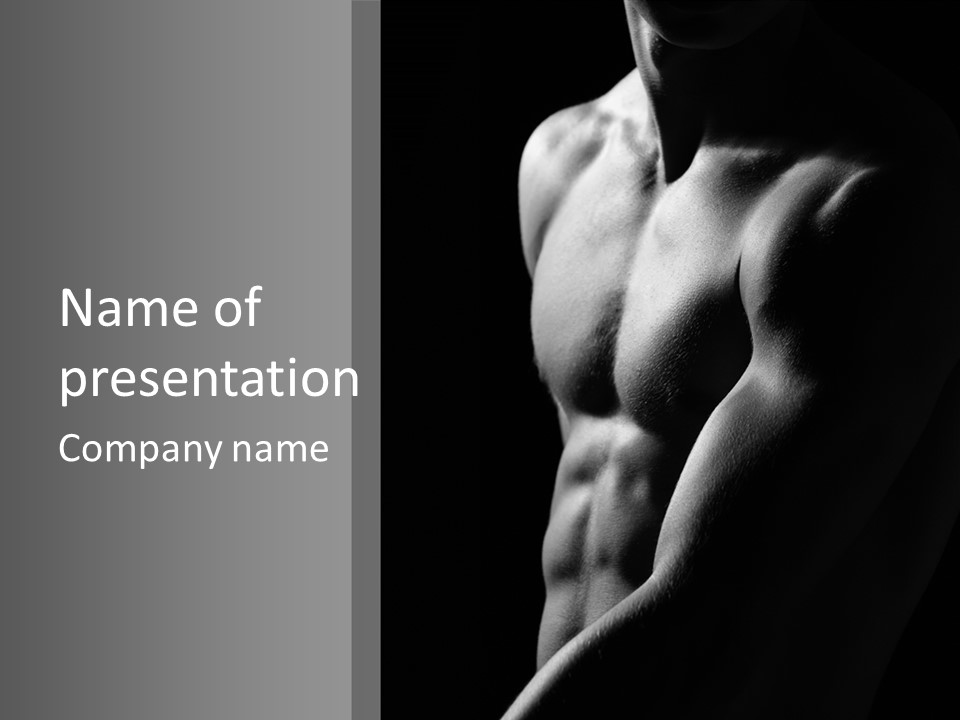 Fantastic Macho Back PowerPoint Template