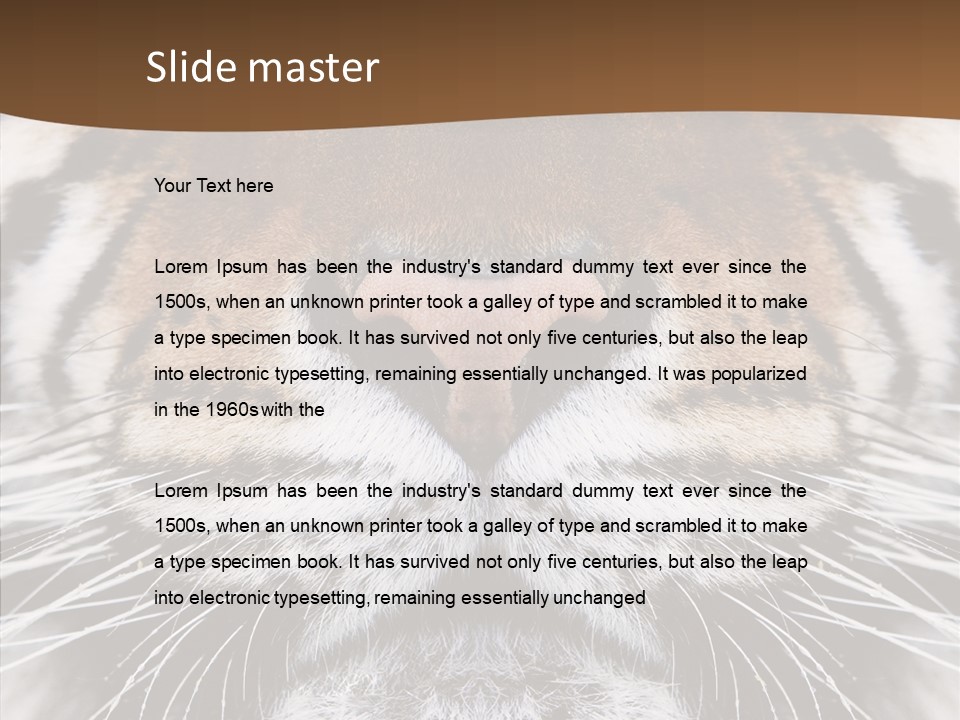 Safari Black Feline PowerPoint Template