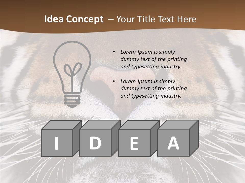 Safari Black Feline PowerPoint Template