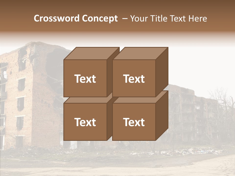 Tree Ruins Military PowerPoint Template