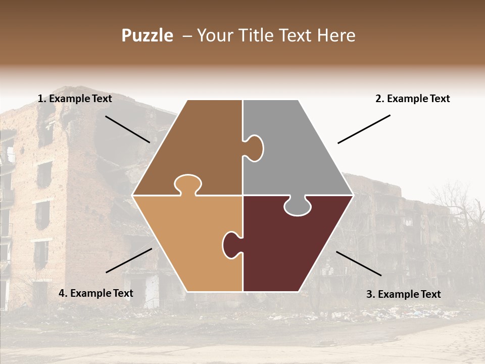 Tree Ruins Military PowerPoint Template