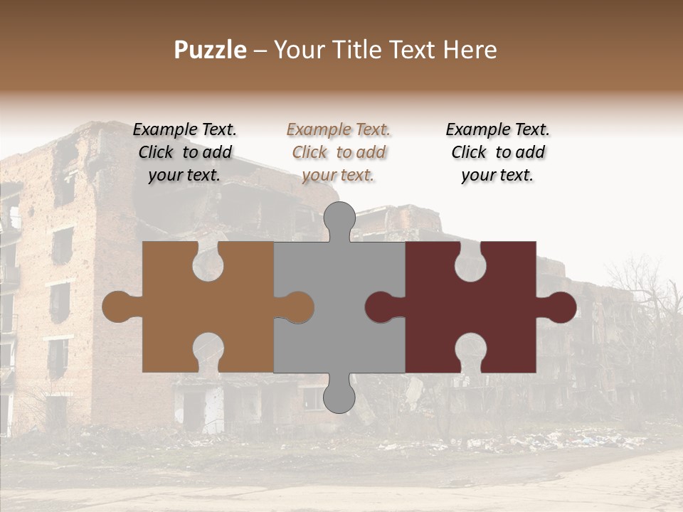 Tree Ruins Military PowerPoint Template