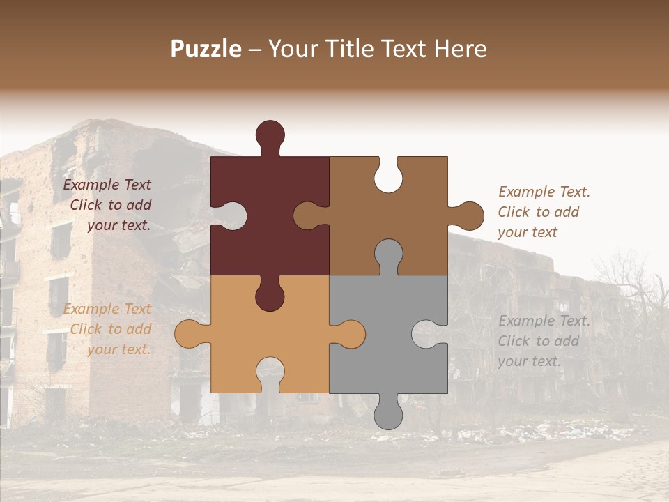 Tree Ruins Military PowerPoint Template