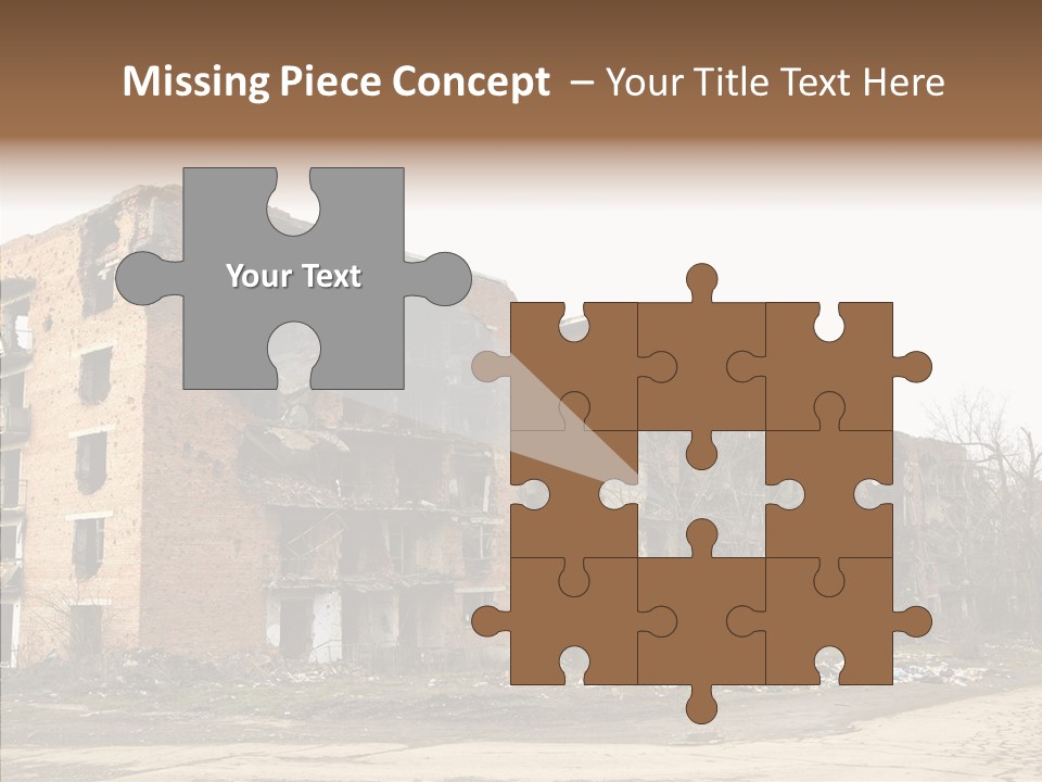 Tree Ruins Military PowerPoint Template