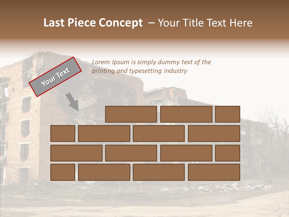 Tree Ruins Military PowerPoint Template