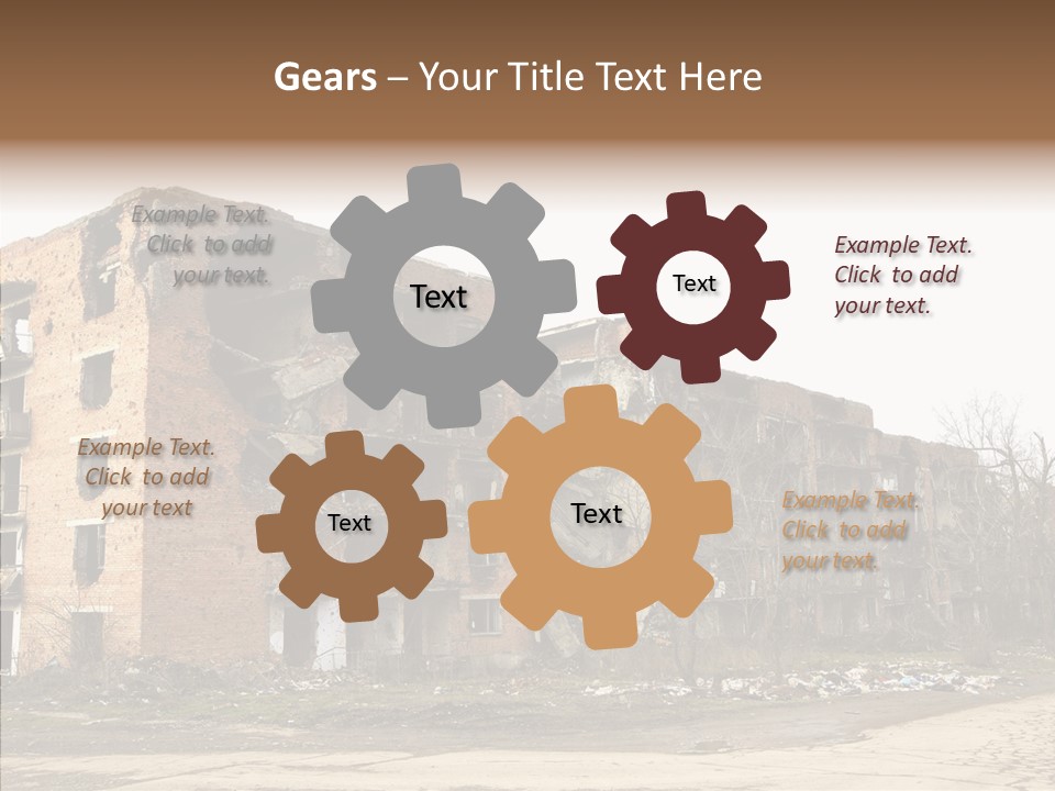 Tree Ruins Military PowerPoint Template
