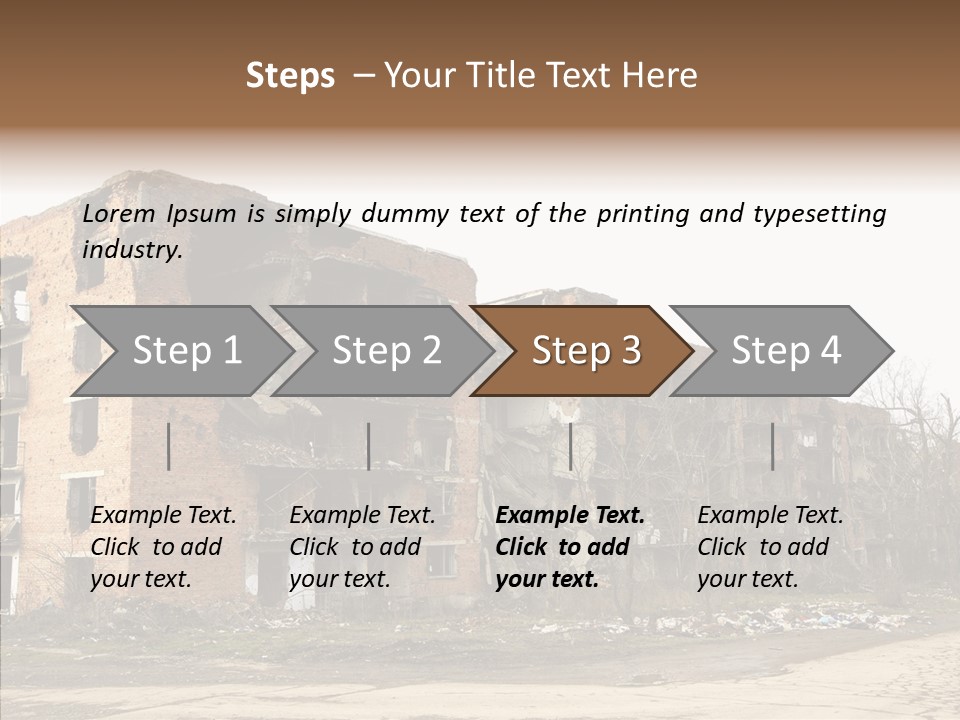 Tree Ruins Military PowerPoint Template